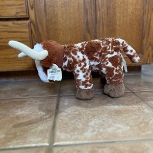 NWT Build a bear Plush Longhorn Stuffed Animal brown and white spots cow